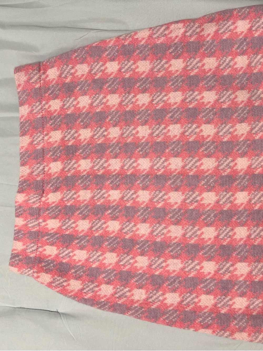 Pink Lily Pink & White Houndstooth Pencil Skirt